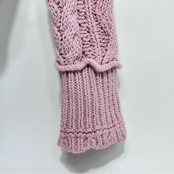 Anthropologie Marci Dip Dyed Sweater Women’s Size Med Cable Knit Mock Neck Knit - Picture 6 of 6